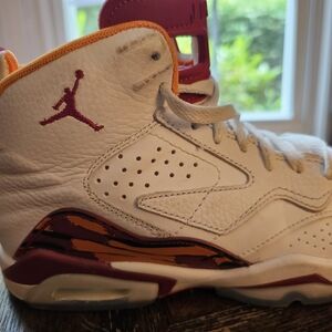 Air Jordan MVP Jumpman 3 Peat White, Cardinal and Orange Basketball Sneakers